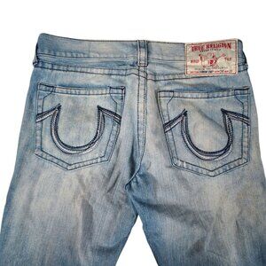 True Religion BOBBY Made in America Blue Jeans Mens 34x33 (36x32) VTG Distressed